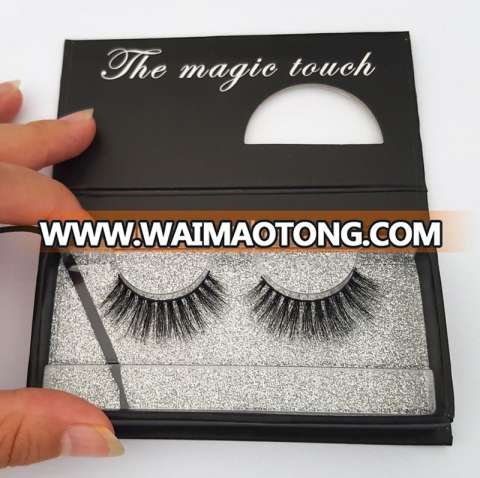 magnetic eyelash box real mink fur 3D mink lashes private label false eyelash